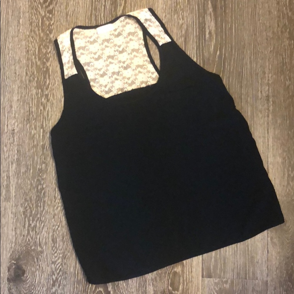 Solemio Black Lace Racerback Tank